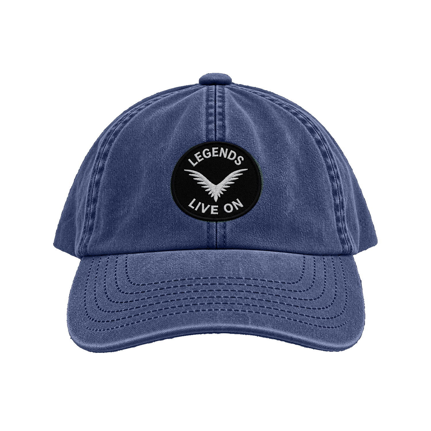 Vintage blue baseball cap with logo