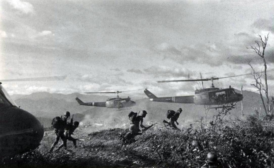 Helicopters in Vietnam.