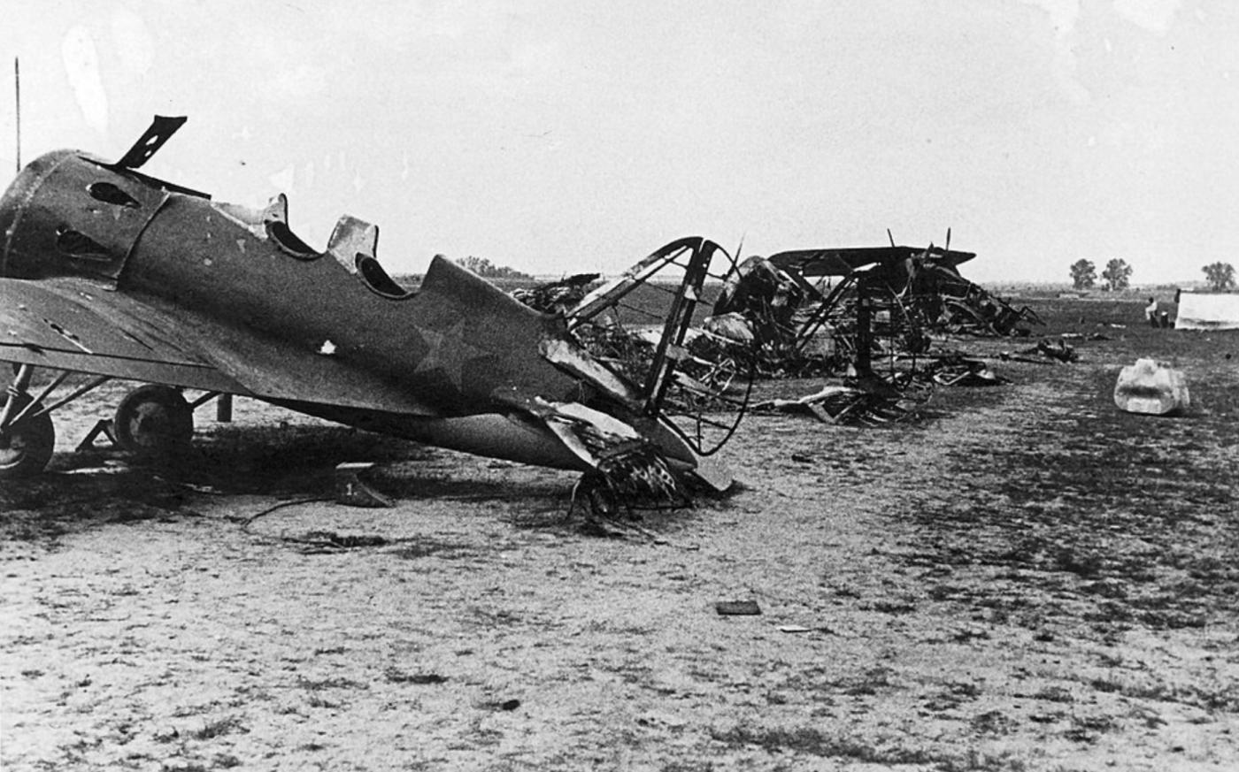 Destroyed Russian planes