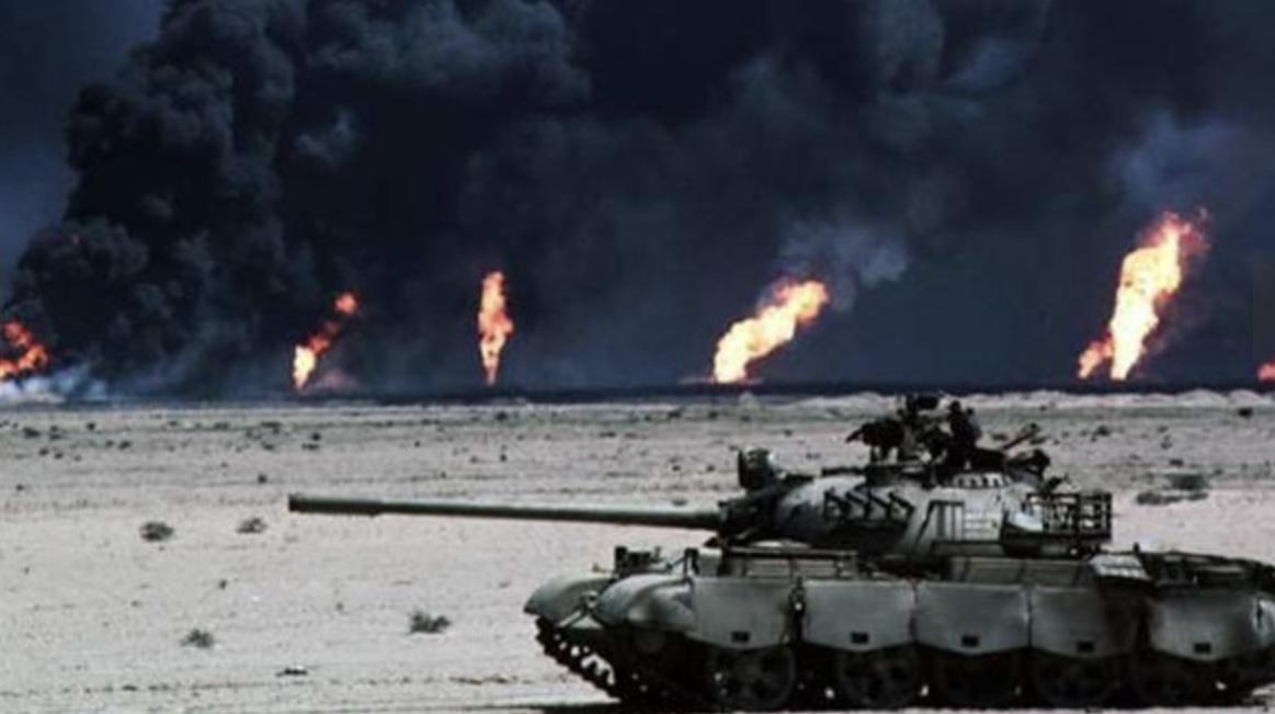 Iraq tanks invade Kuwait