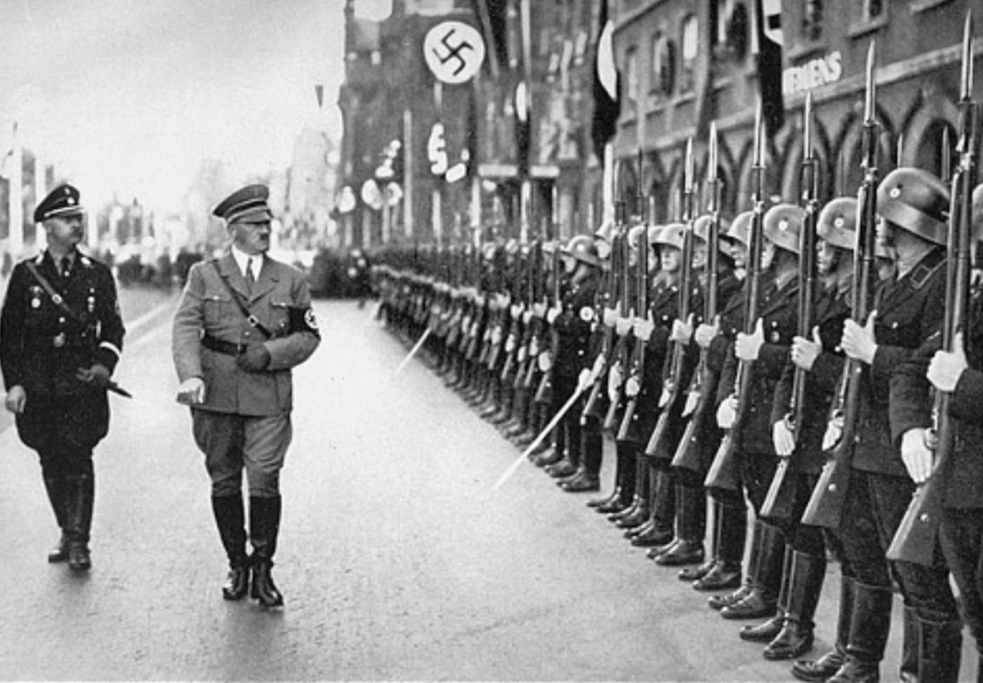 Waffen ss inspected by hitler