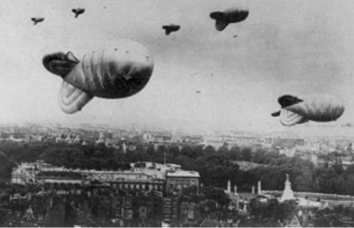 Barrage balloons ww2