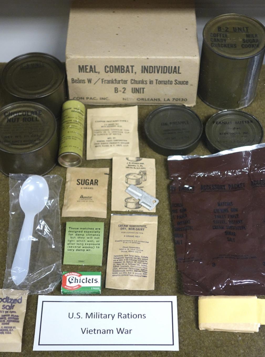 Vietnam war ww2 USA military c troop rations 