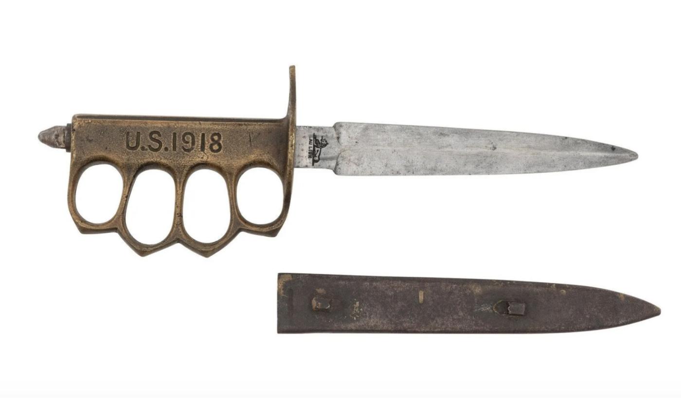 Ww1 trench knife Knuckle Duster American weapon