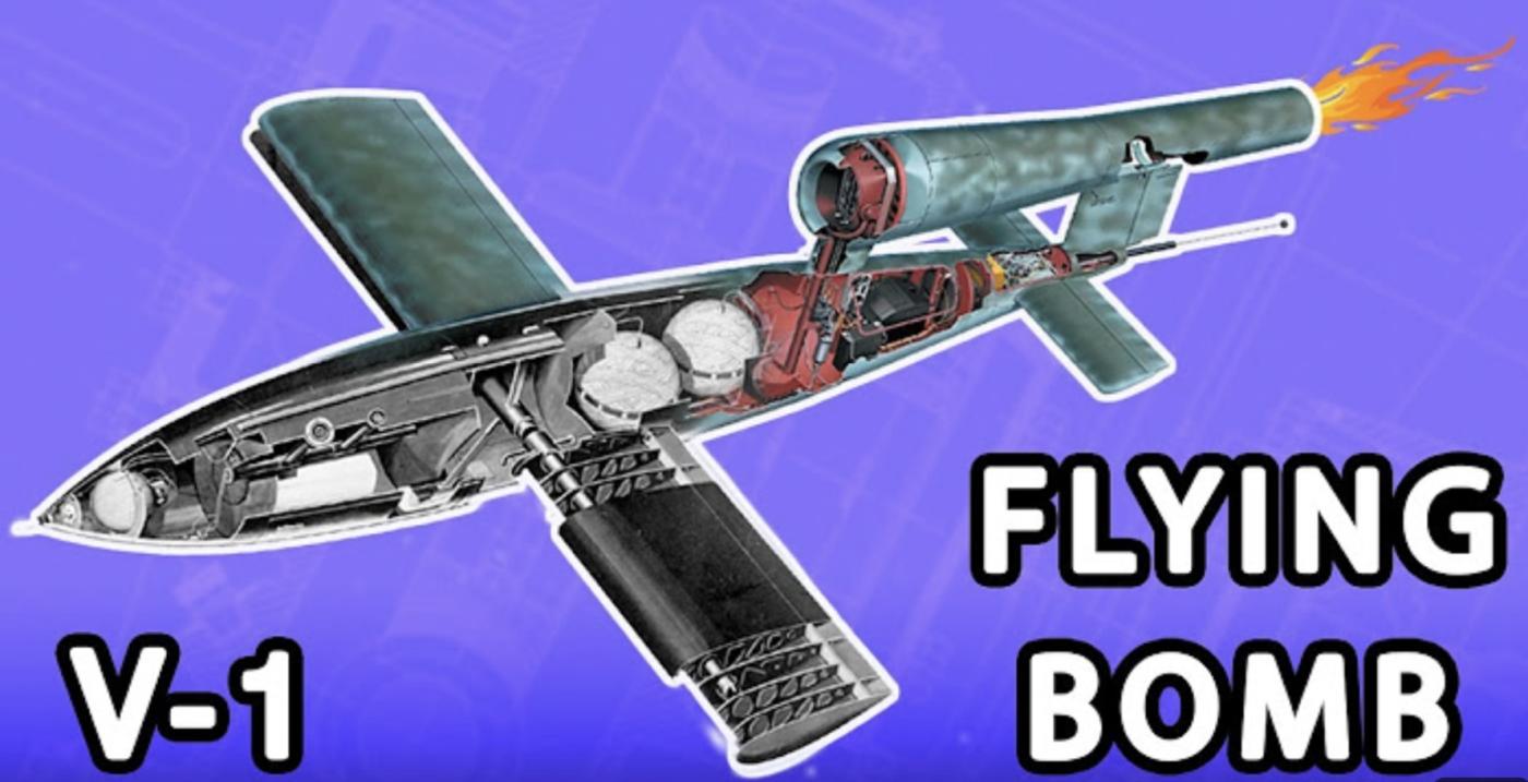 Flying bomb v-1 rocket doodle bug 