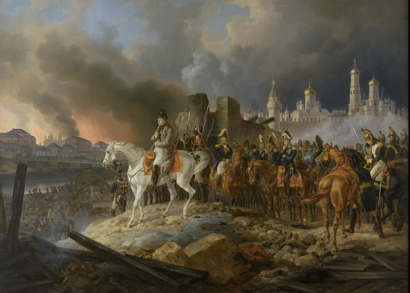 Napoleon entering Moscow french military campaign 