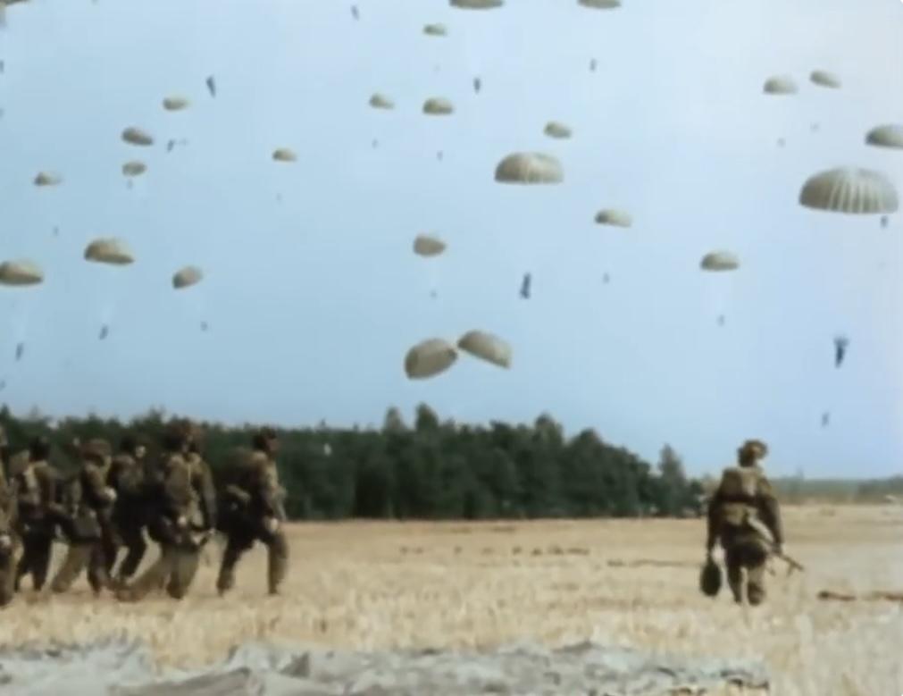 Paras jumping into Arnhem market garden operation 