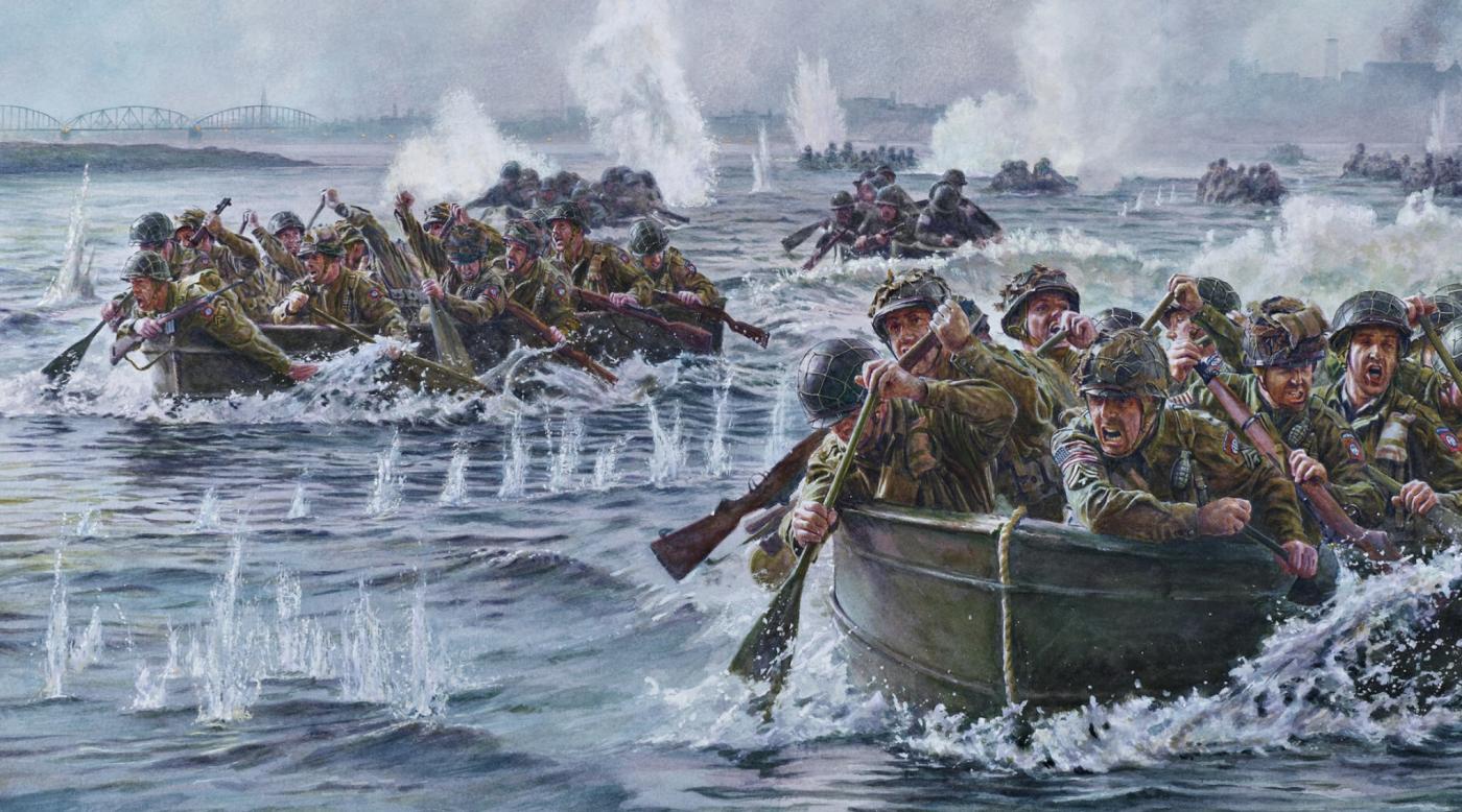 82nd airborne paras cross river Arnhem 