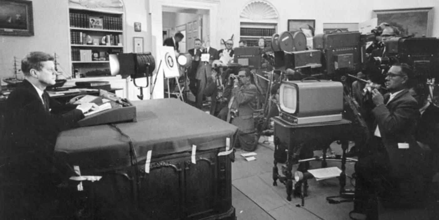 President kennedy announcing Cuban missile crisis