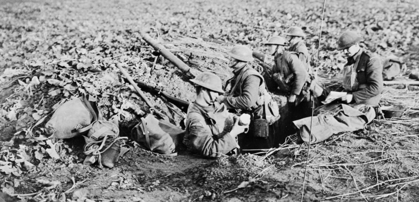 Ww1 troops in trench