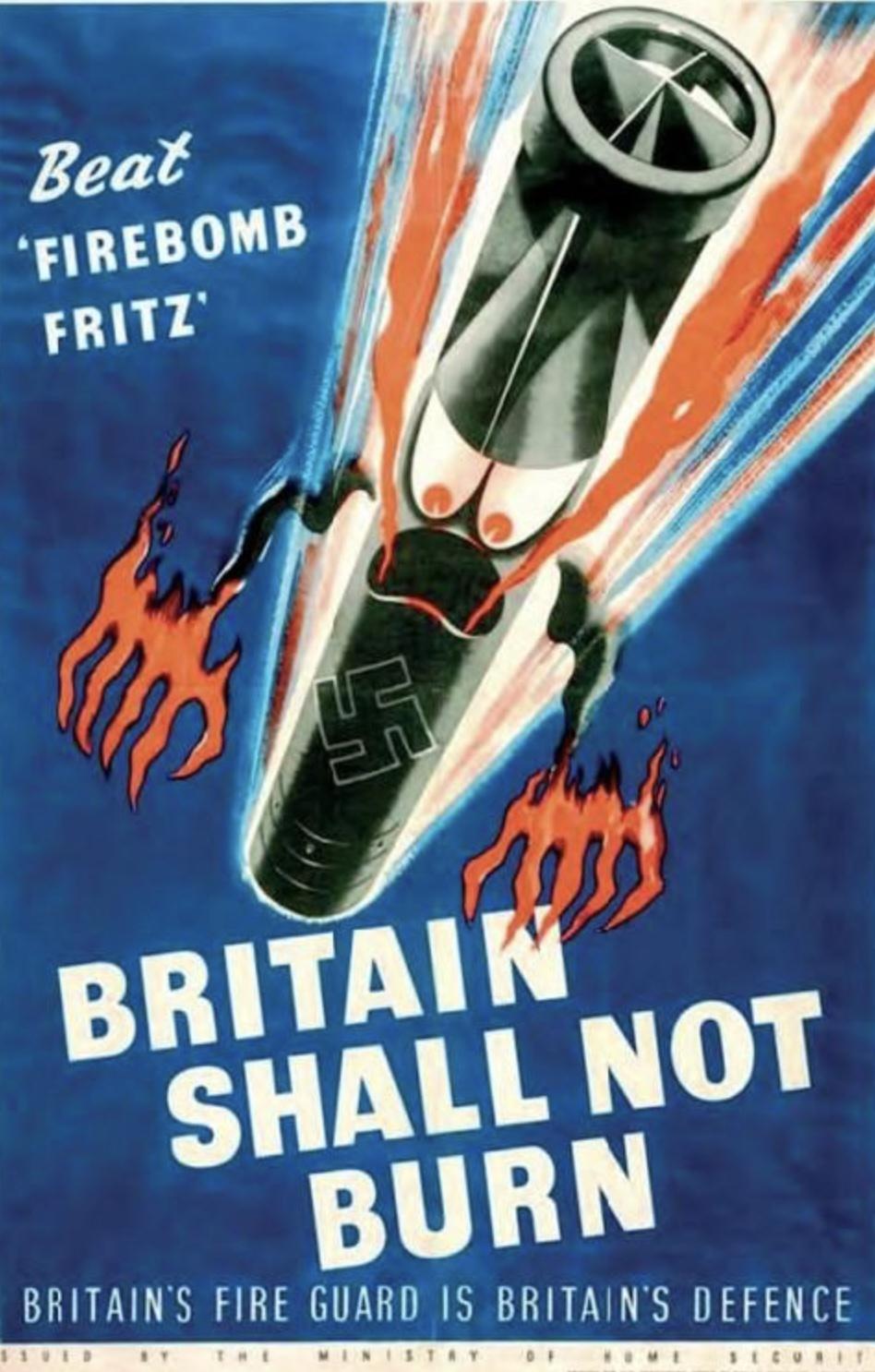 Poster ww2 fire guarding 