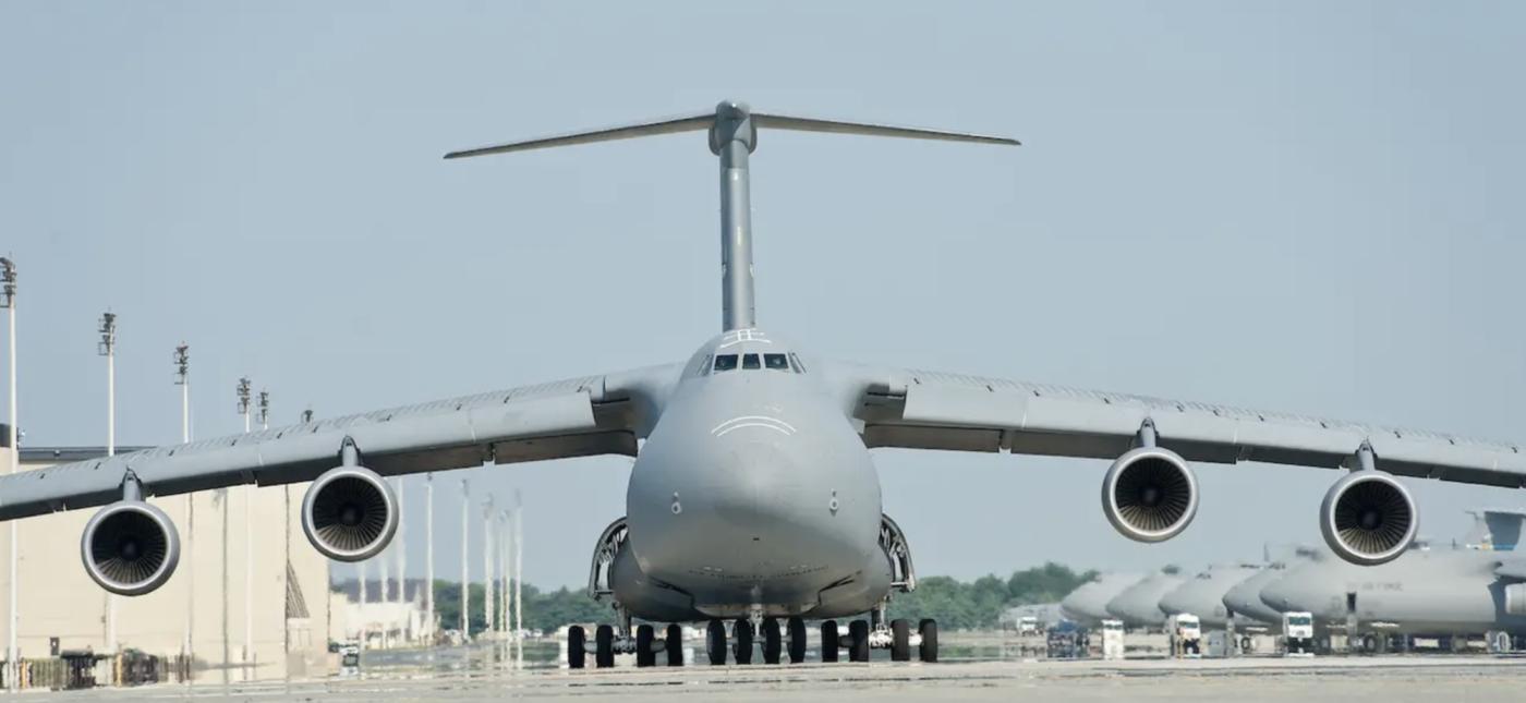 C-5super galaxy transport plane USA
