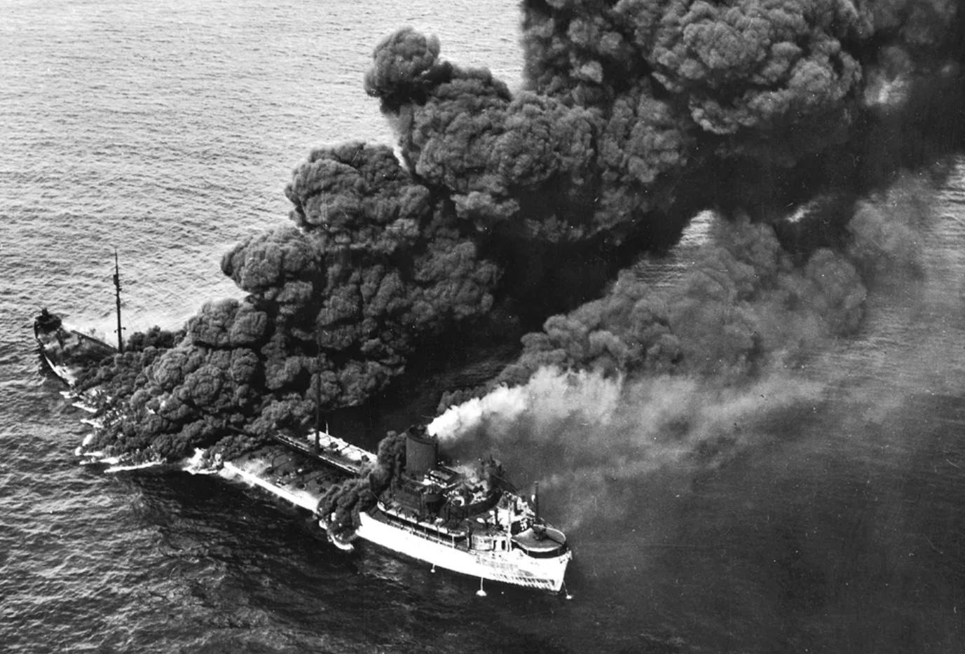 Ww2 shipping boat destroyed by u-boat