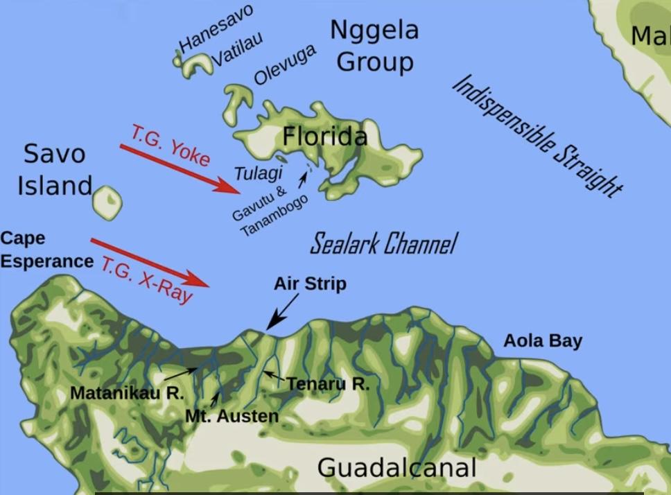 Map Guadalcanal