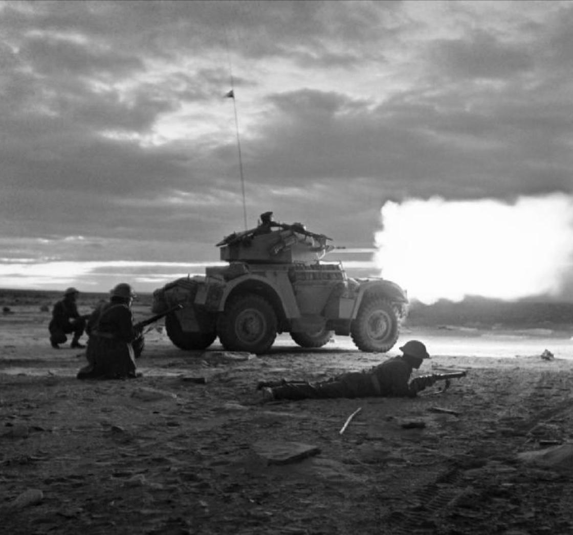 British 8th army Daimler armoured car 