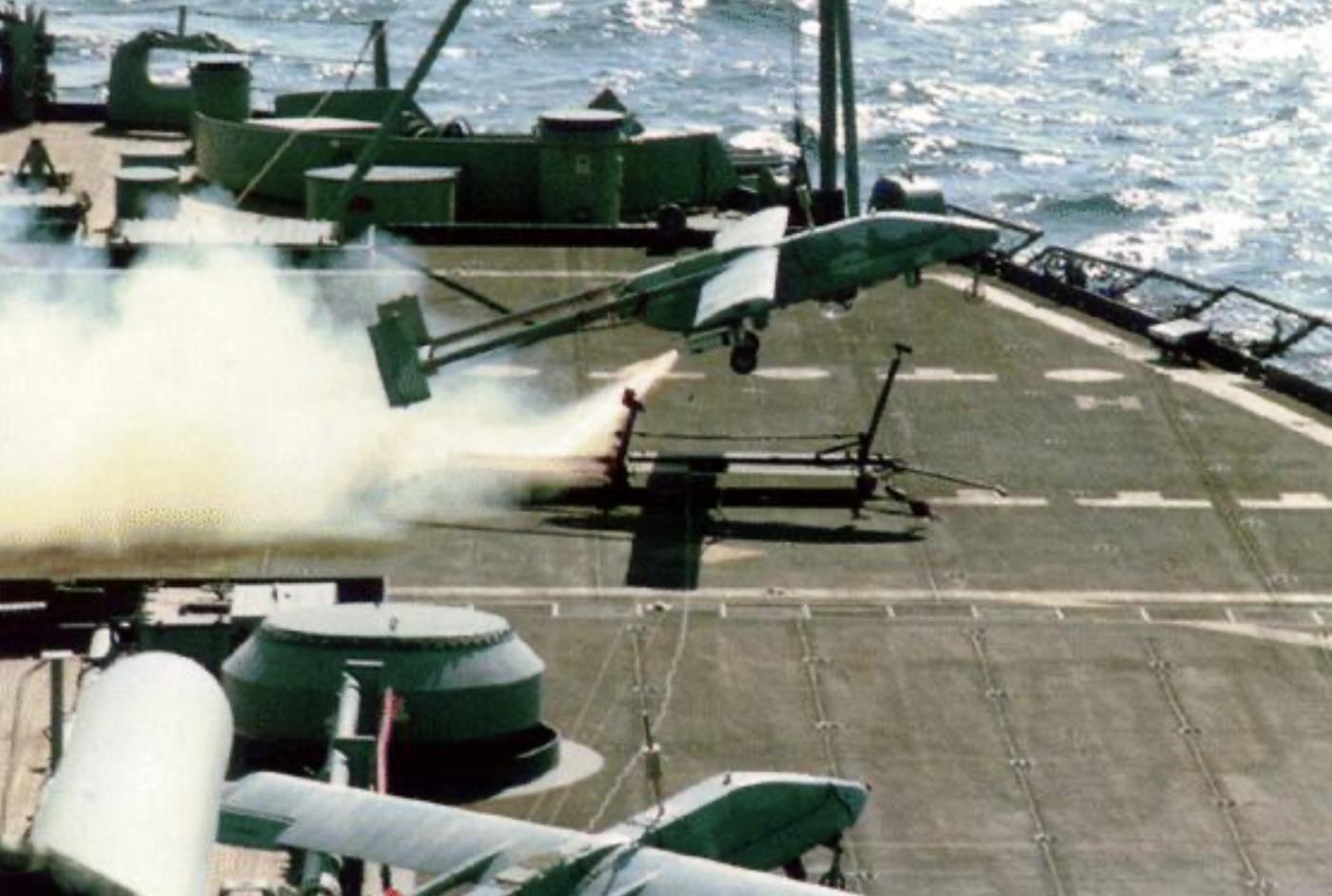 Pioneer ship drone launching 