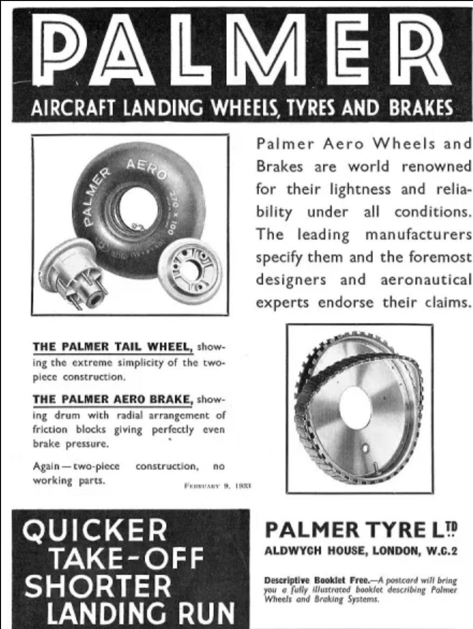 Palmer tyres military plane supplier 