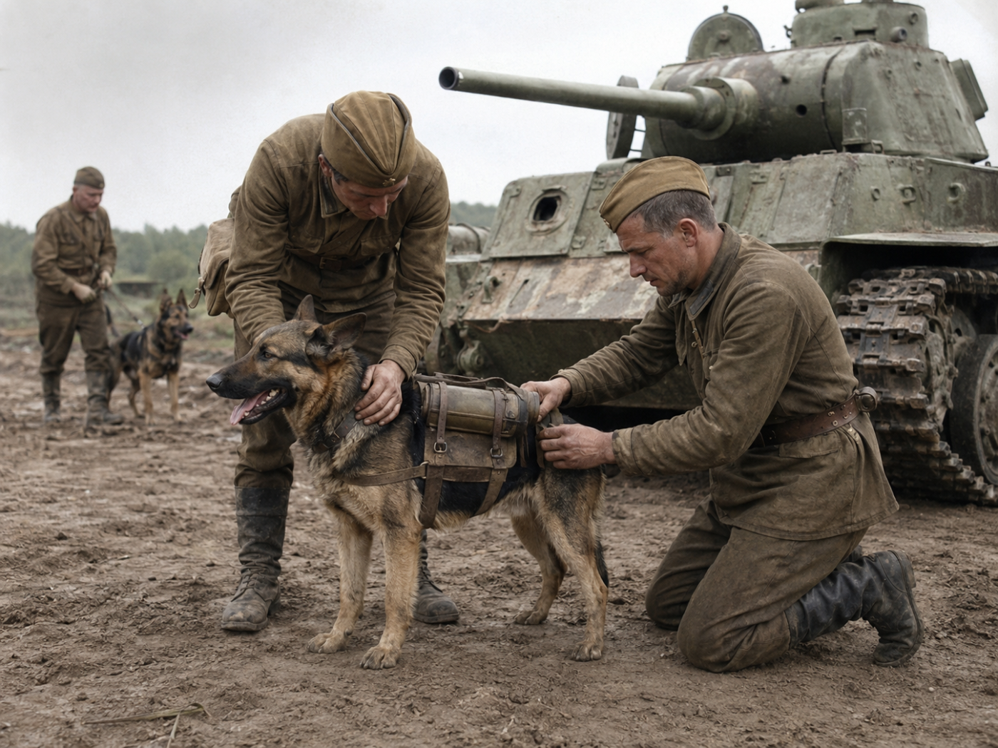 Russian anti tank dogs 