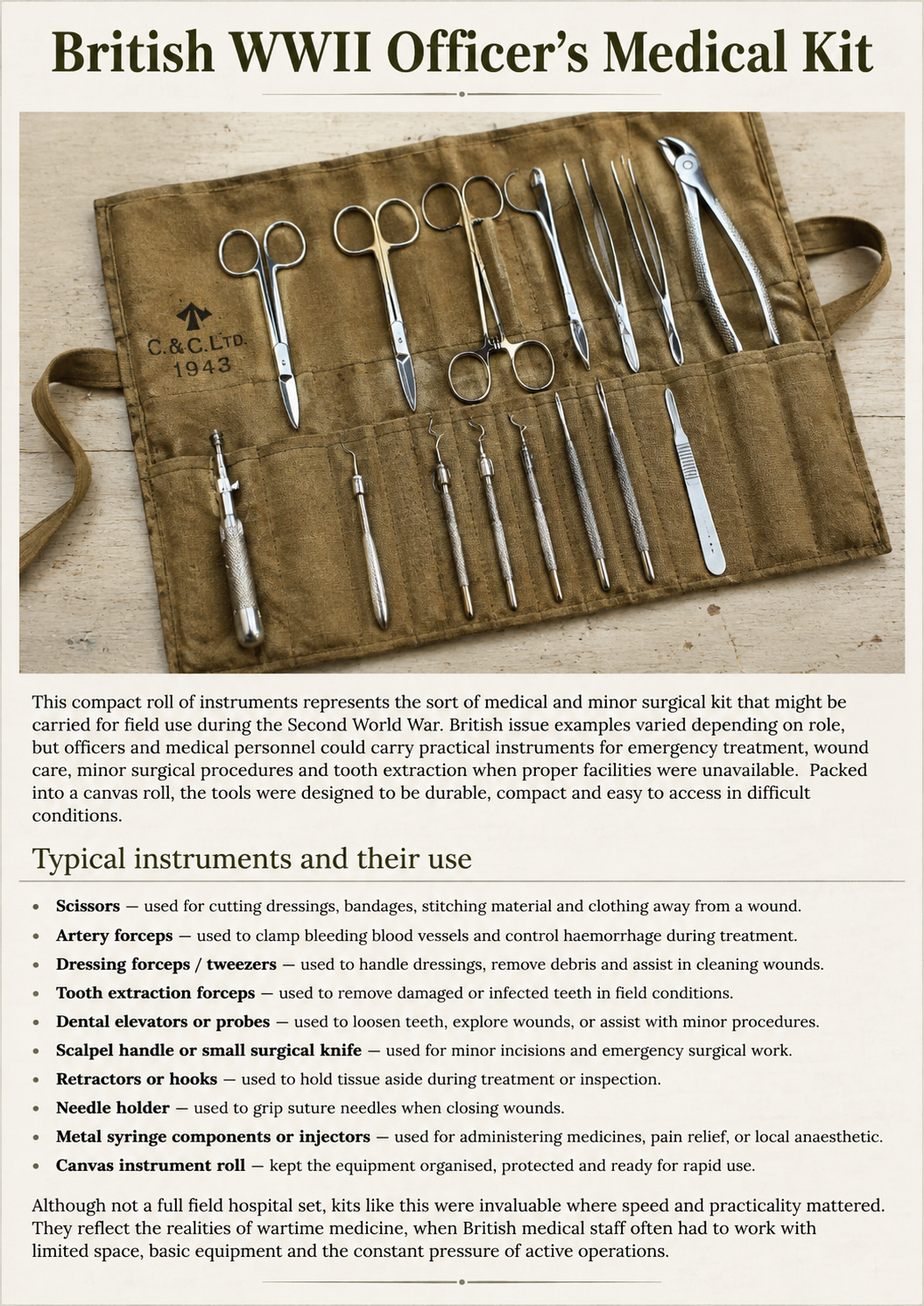 Ww11 British medical kit 