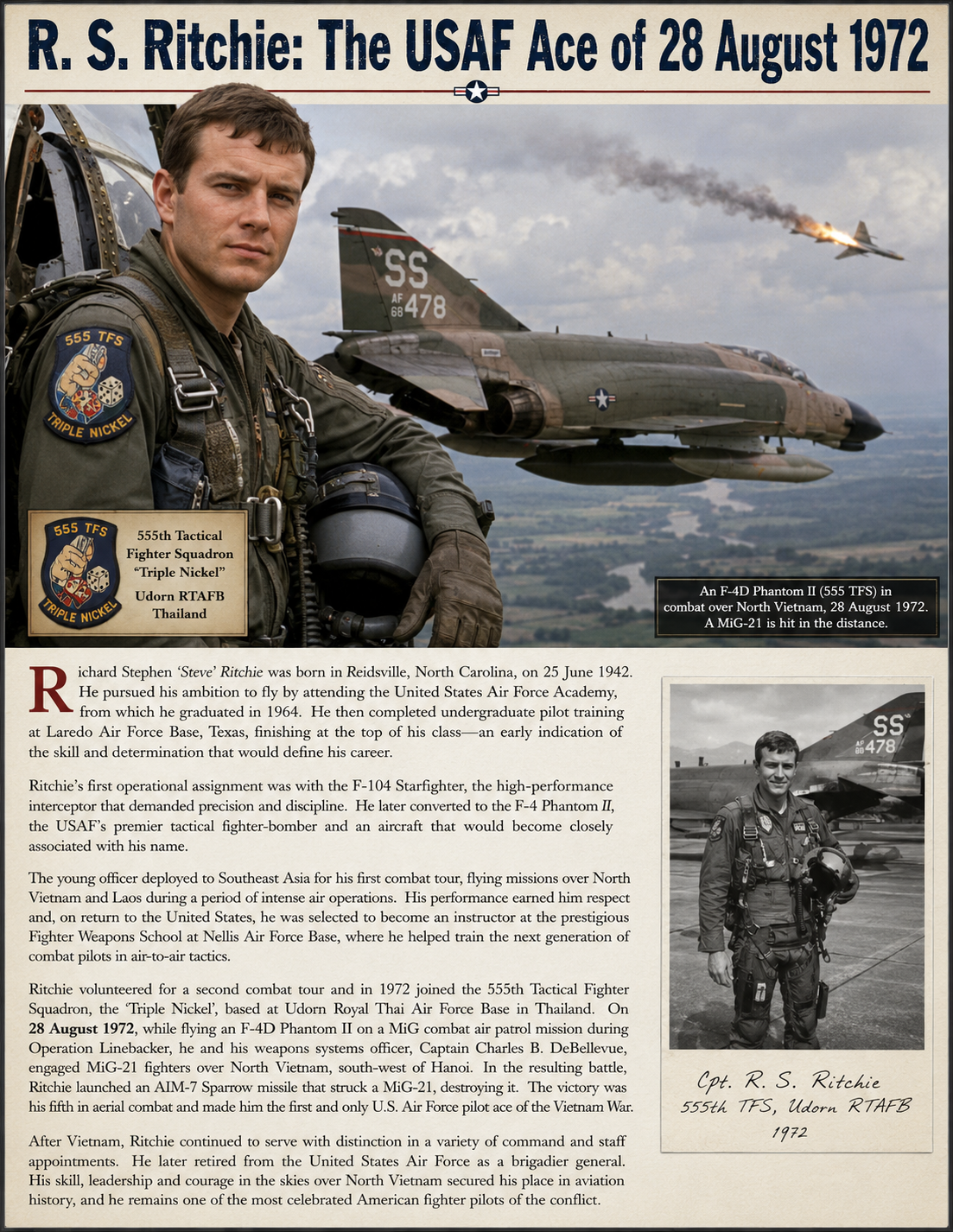 USAF r s Ritchie fighter pilot ace 