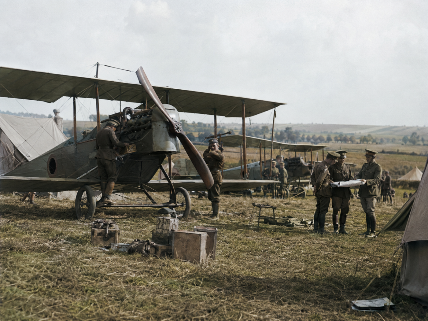 First WW1 planes arrived in France from Britain 