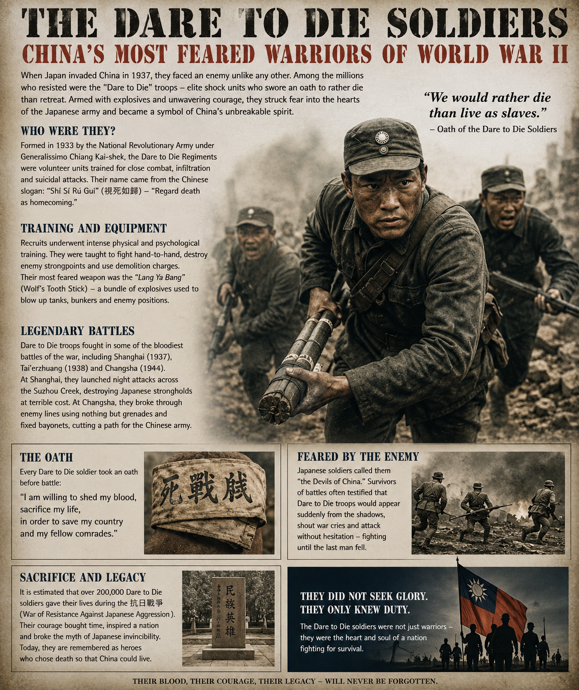 Chinese dare to die soldiers 