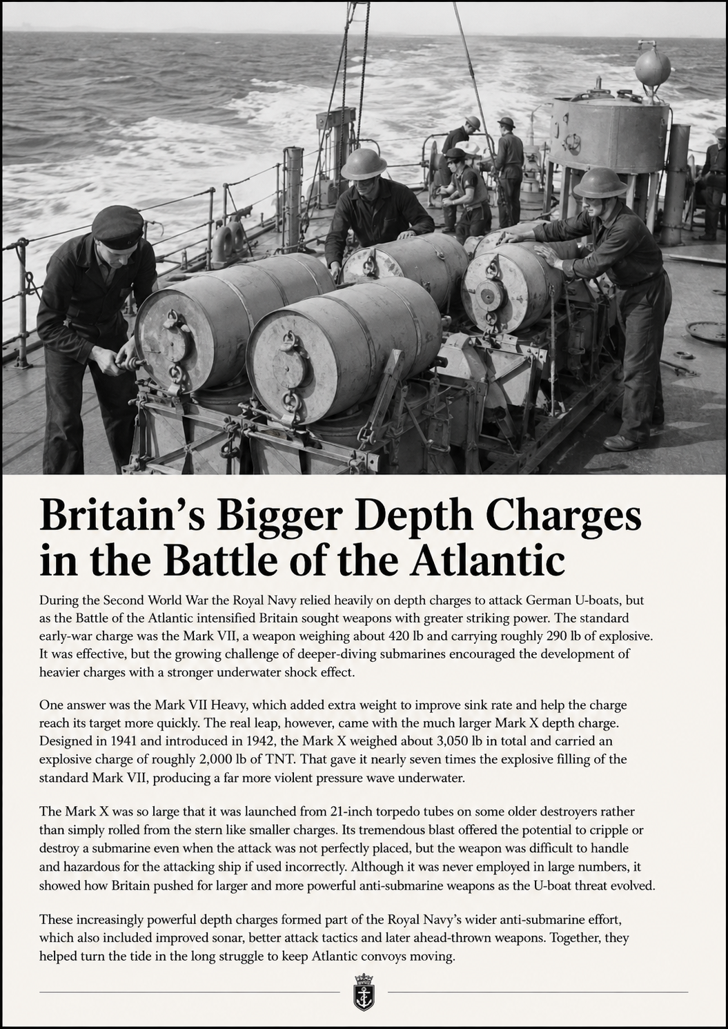Britains depth charges 