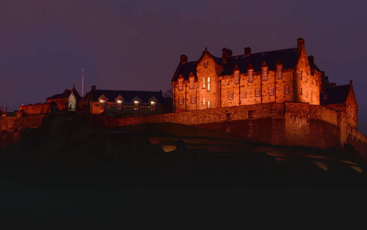 View of Edinburgh Castle at night