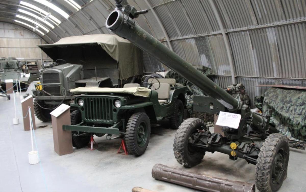 Army display jeeps and artillery