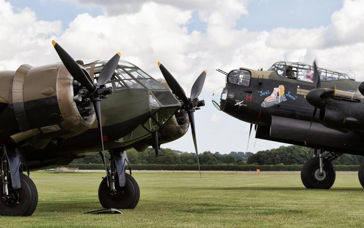 Lancaster bomber and Mosquito Plane 
