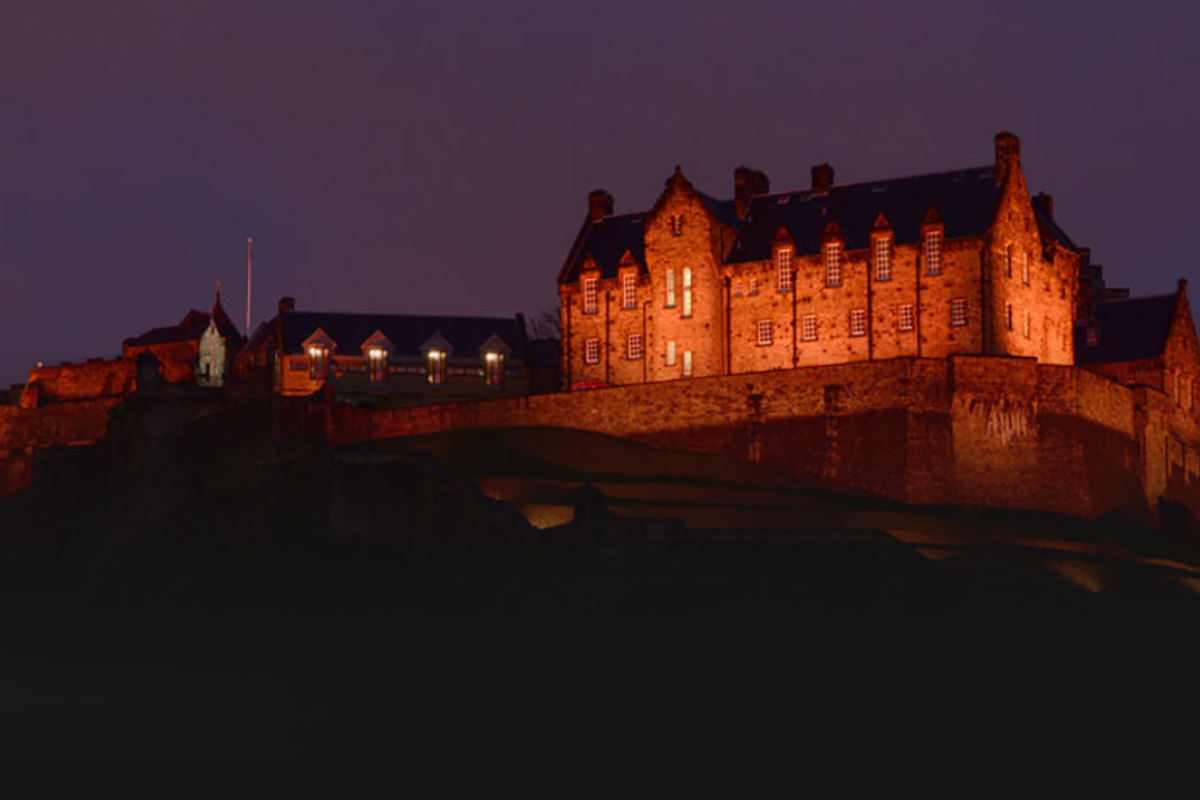 View of Edinburgh Castle at night