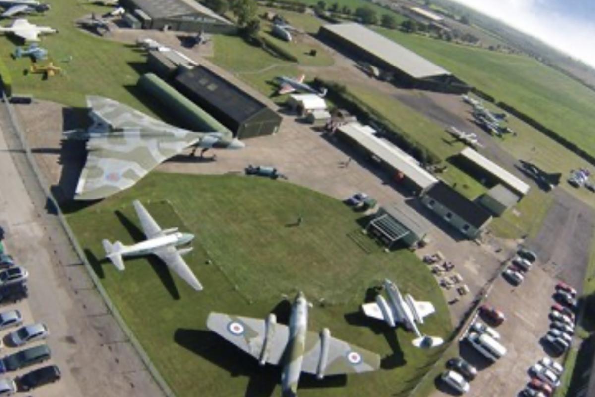Ariel view of outdoor plane displays.