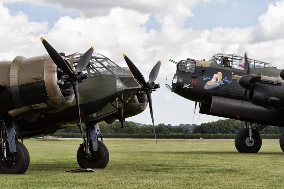Lancaster bomber and Mosquito Plane 