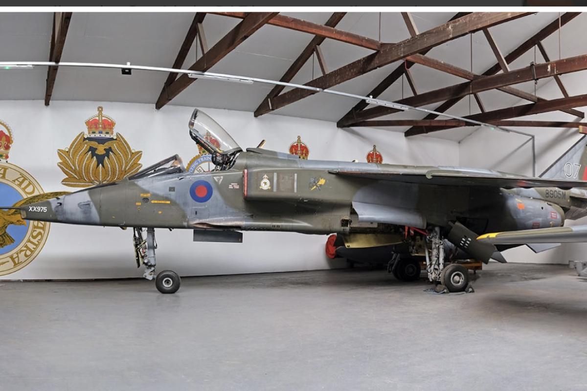 Jet plane in hanger