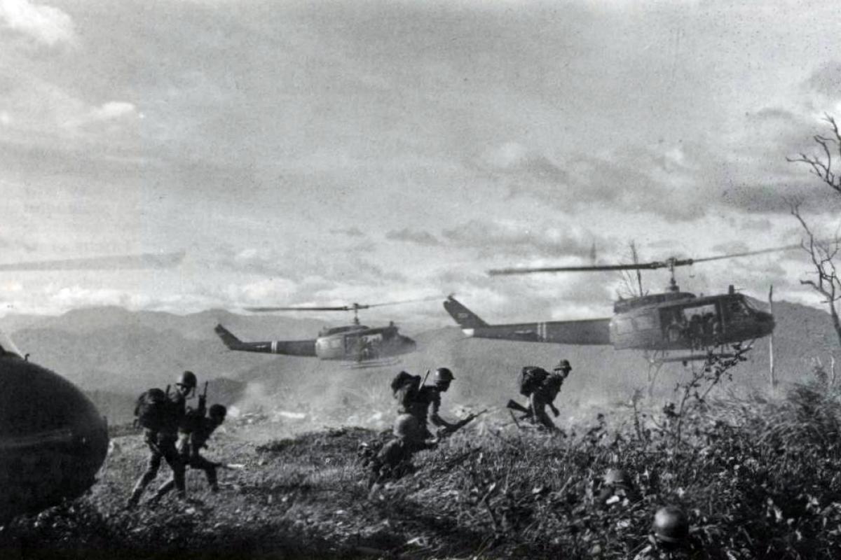 Helicopters in Vietnam.