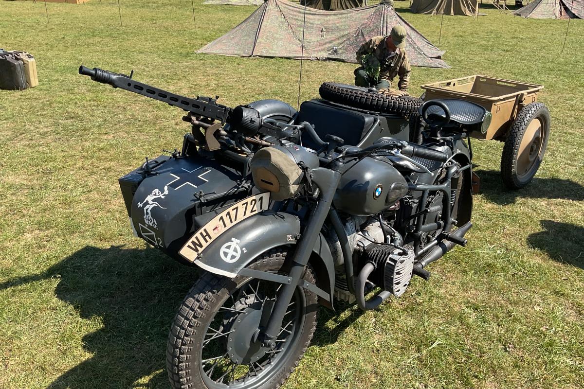 Mororbike and sidecar