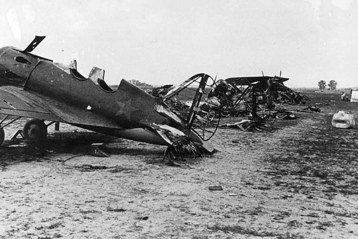 Destroyed Russian planes
