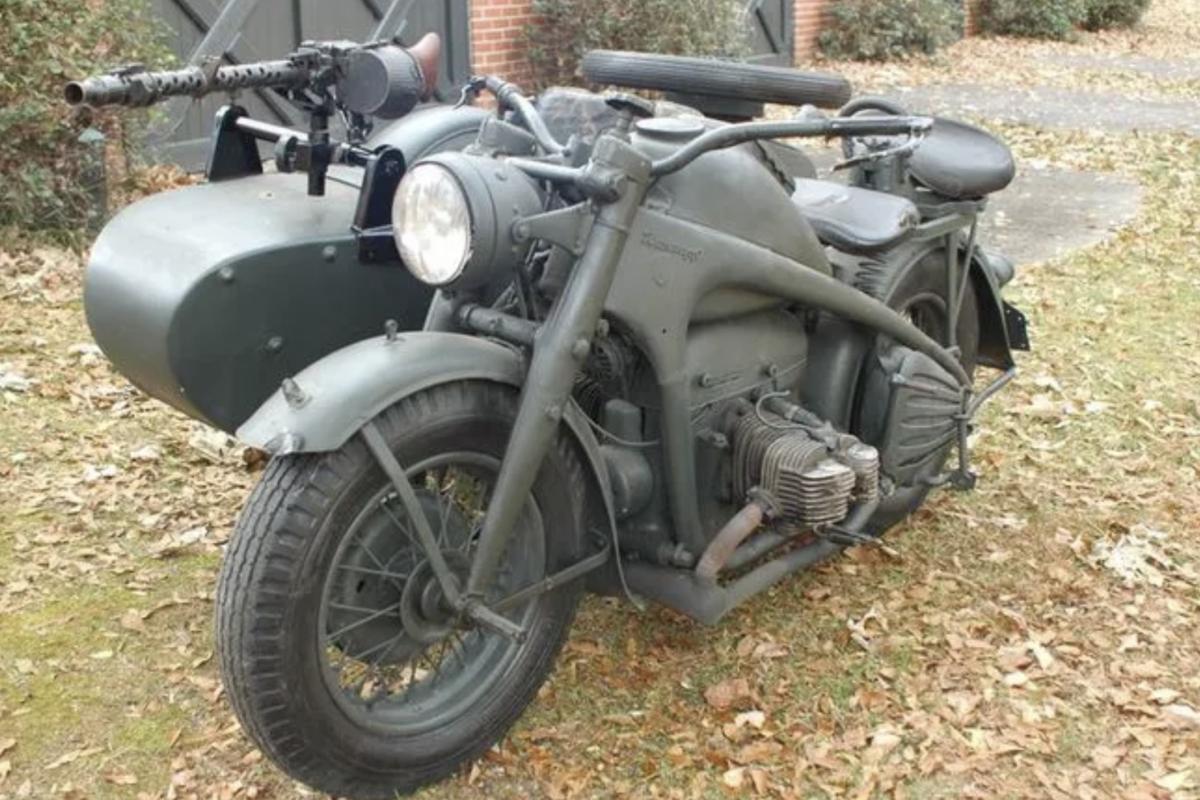 Zundapp motorbike and sidecar