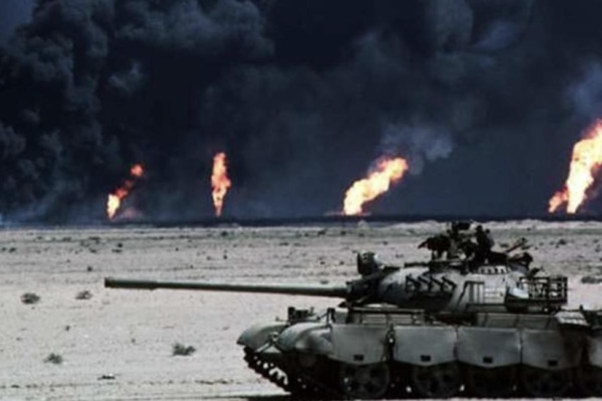 Iraq tanks invade Kuwait