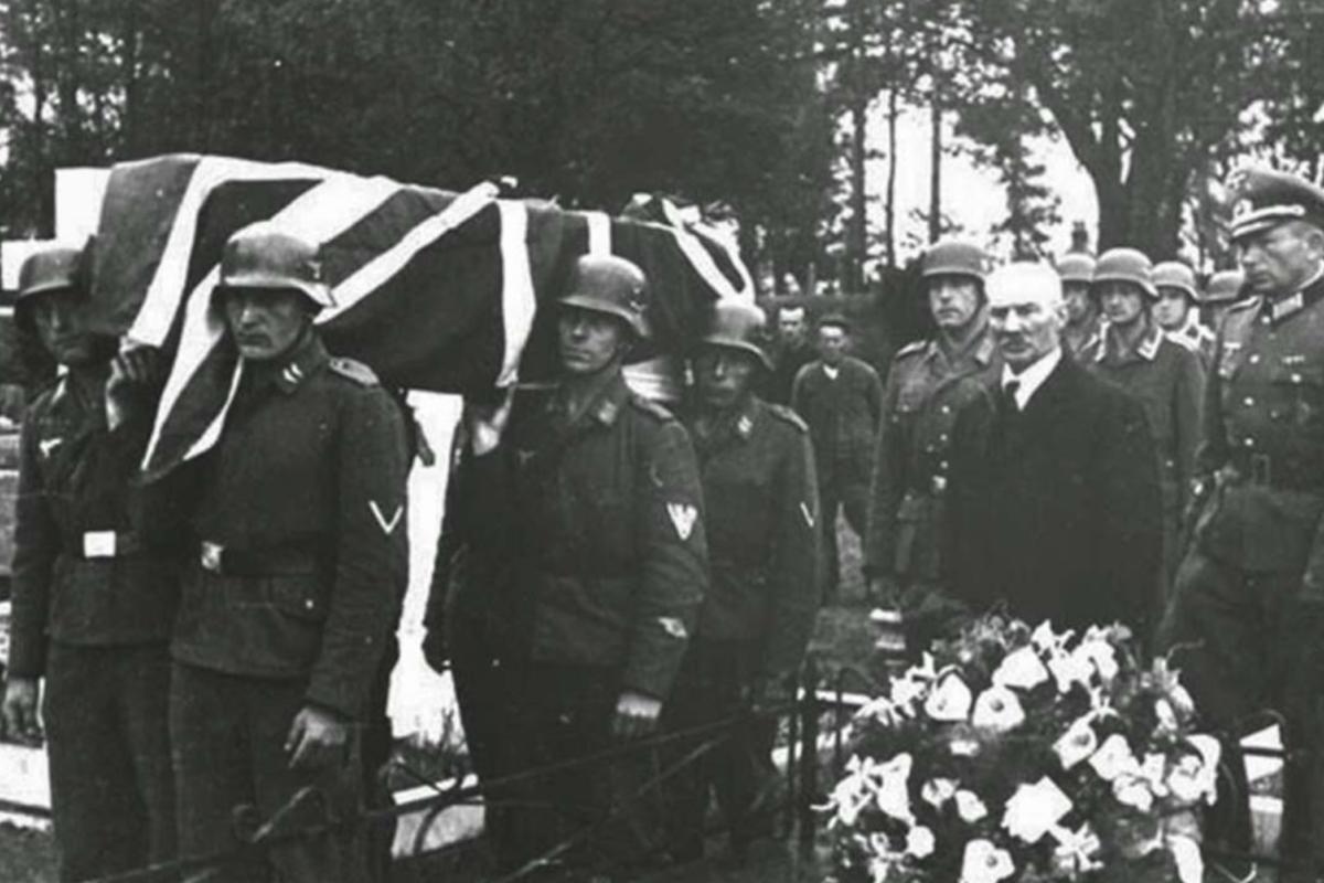Funeral for raf men by German military nazis