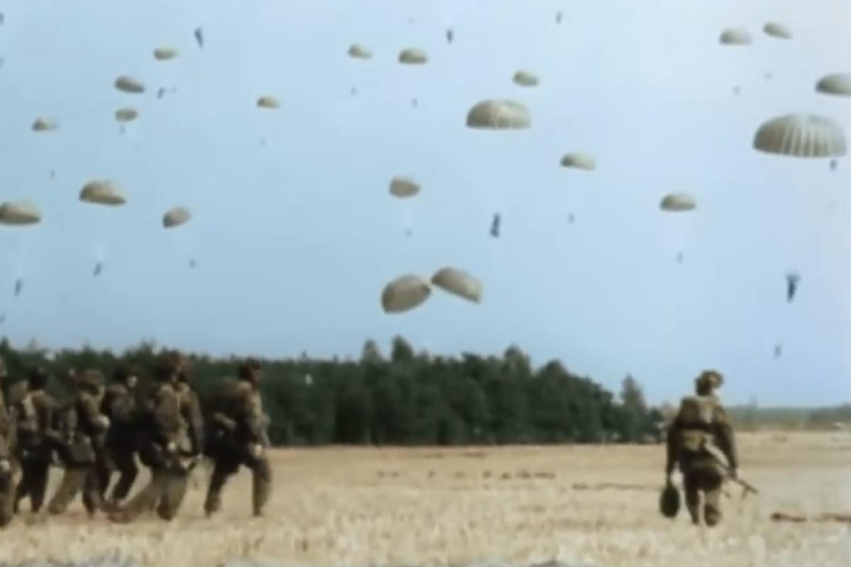 Paras jumping into Arnhem market garden operation 