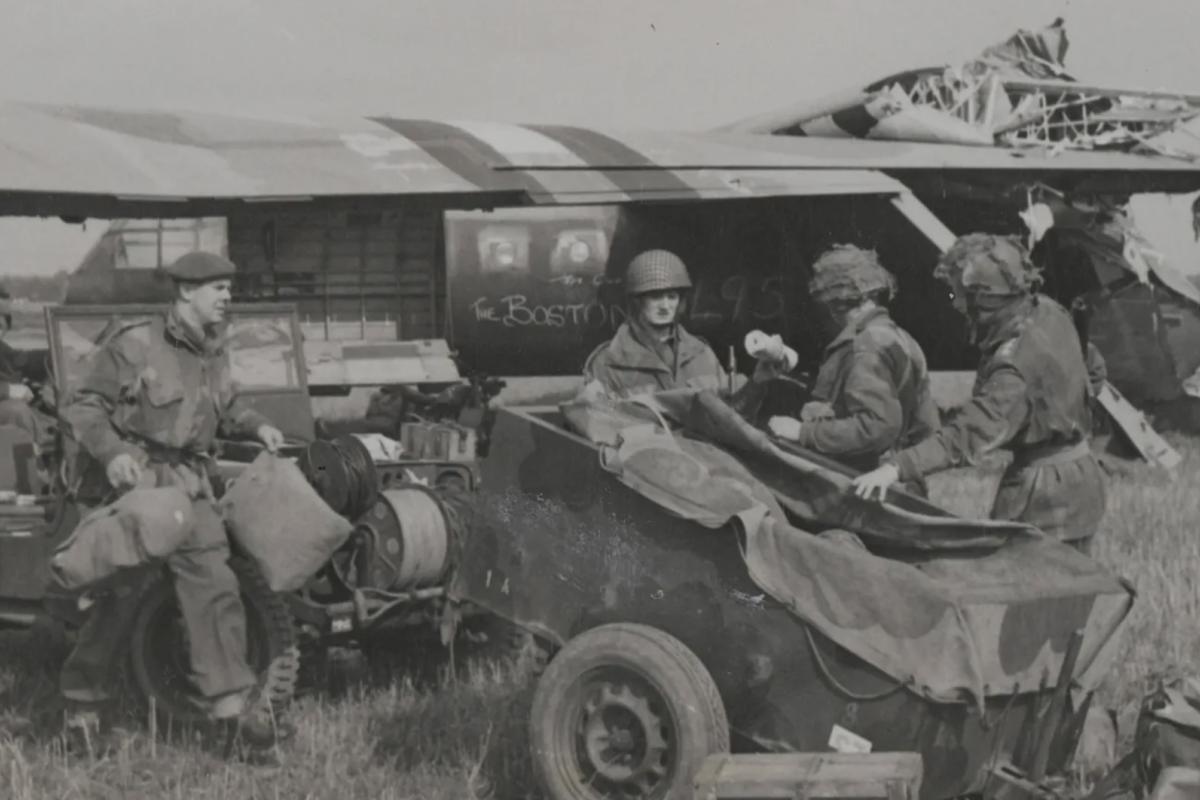 British paras airborne assault Arnhem gliders jeeps 