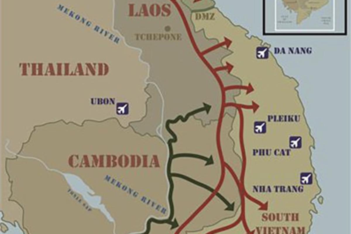 Map of Vietnam Ho Chi Minh trail