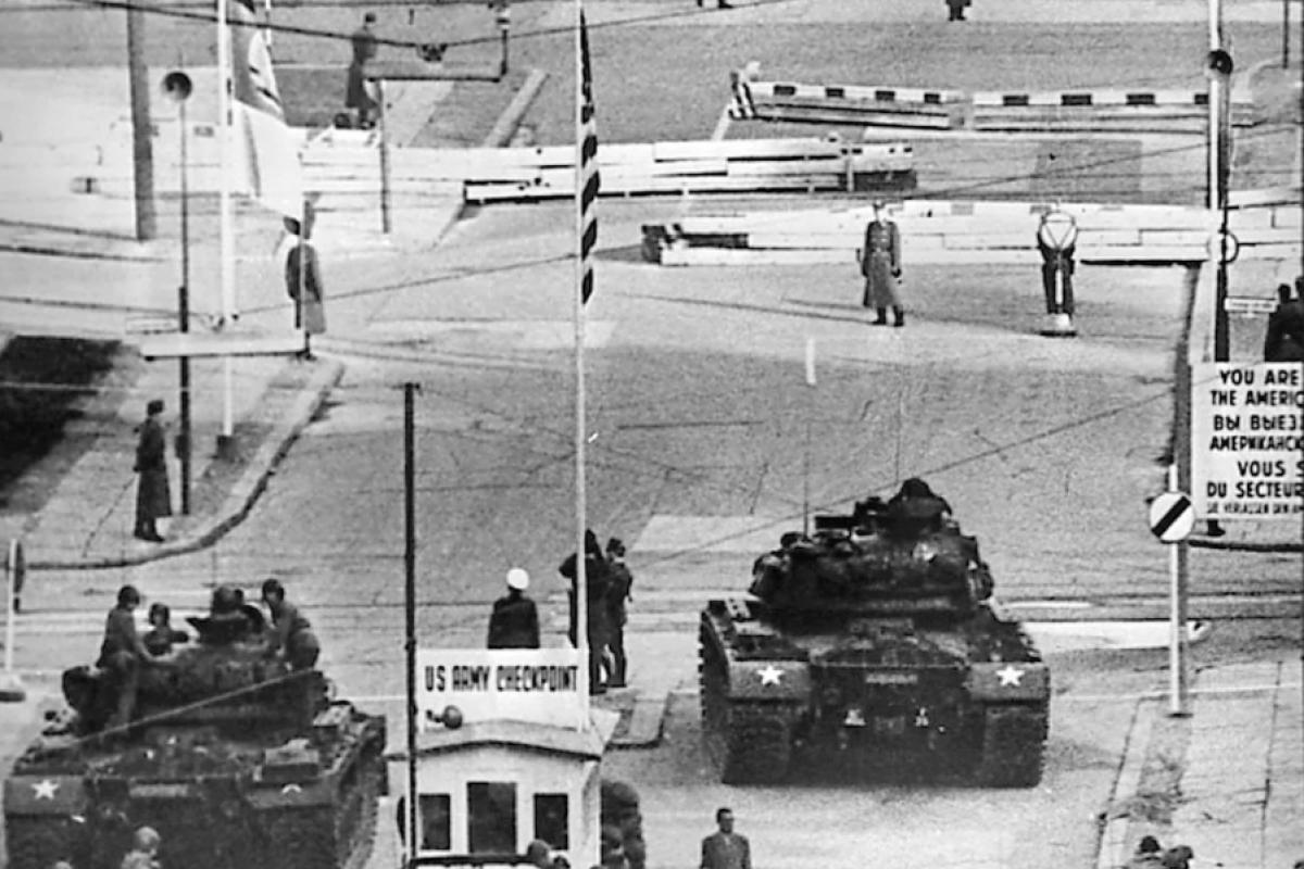 Check point Charlie stand off