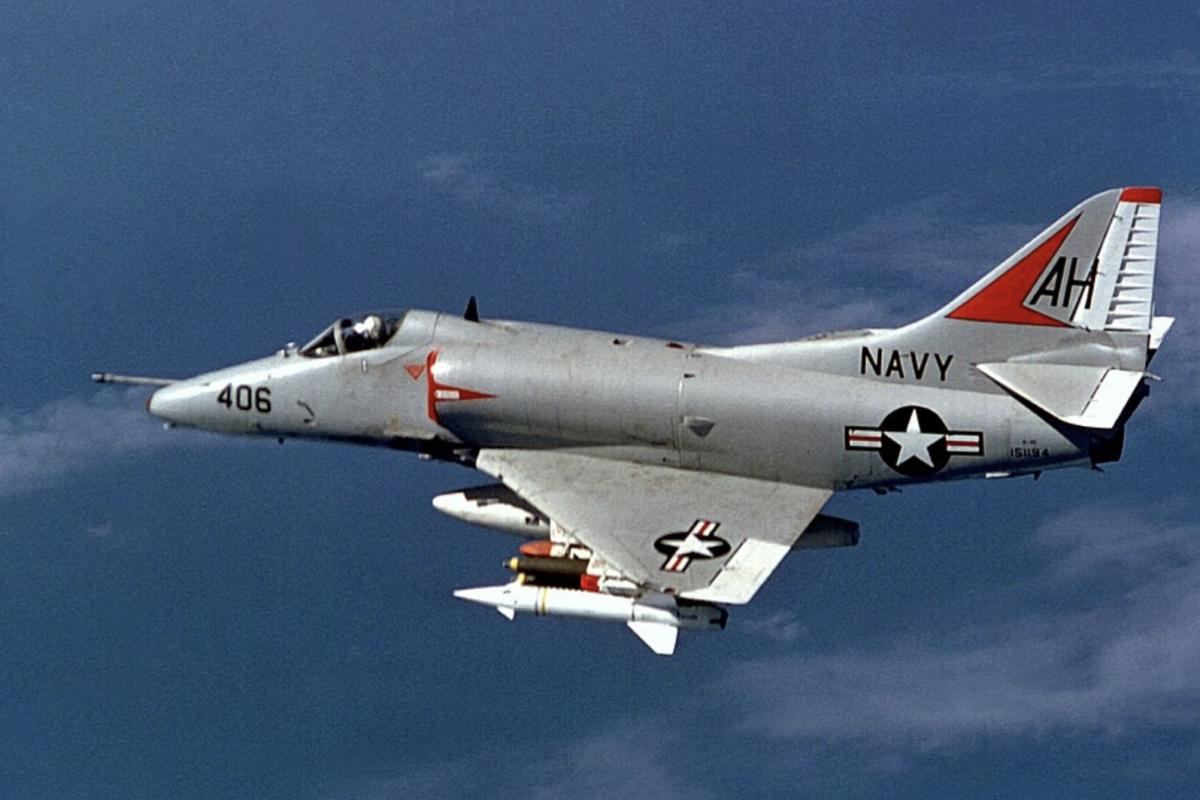 A-4 Skyhawks USS military fighter bomber plane 