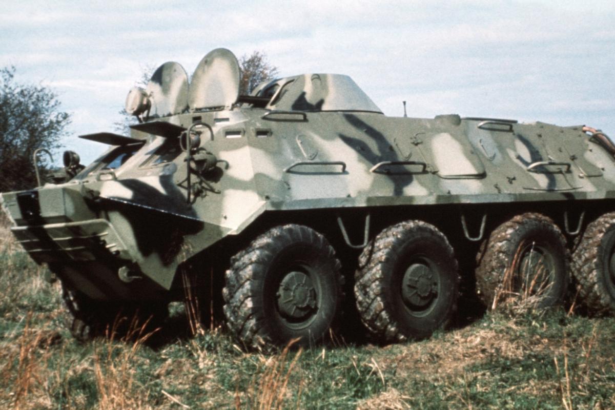 Soviet btr-60 armoured personnel vehicle