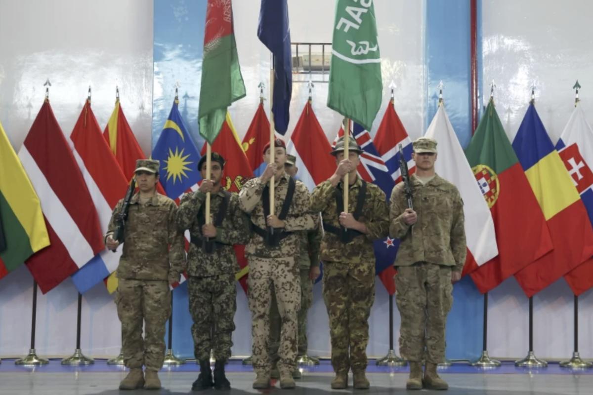 Afghanistan flag ceremony 