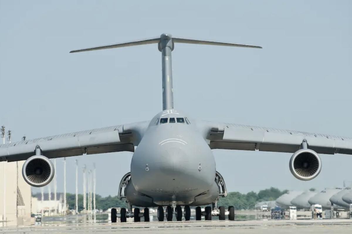 C-5super galaxy transport plane USA