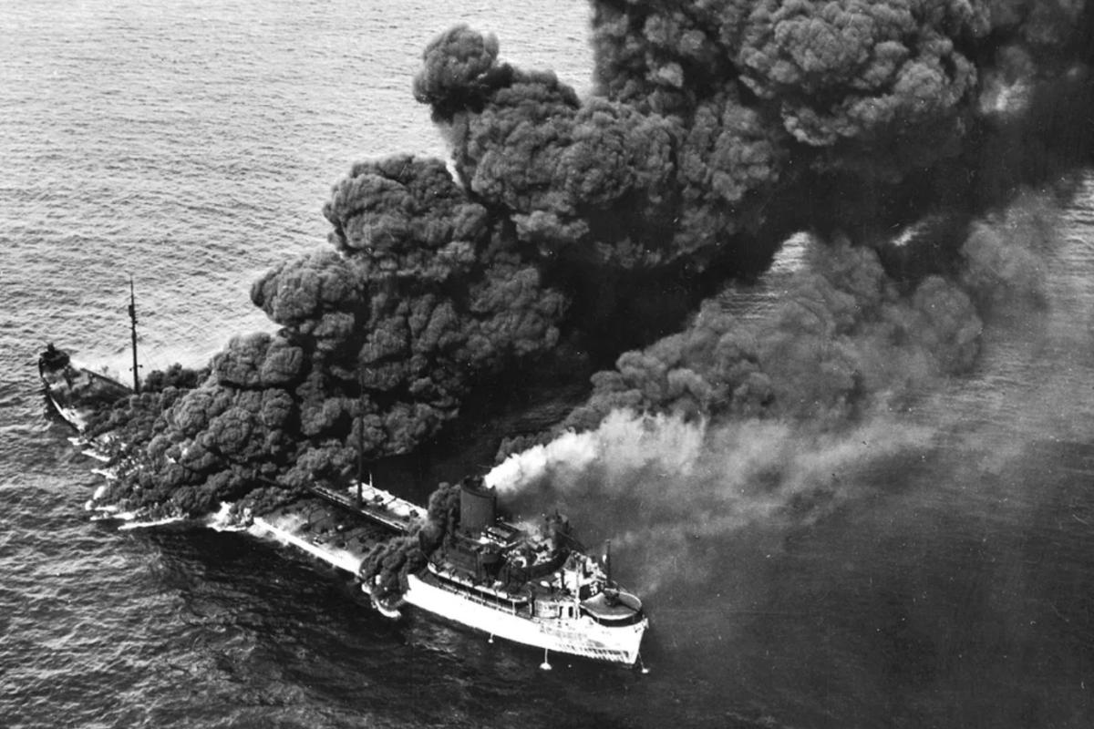 Ww2 shipping boat destroyed by u-boat