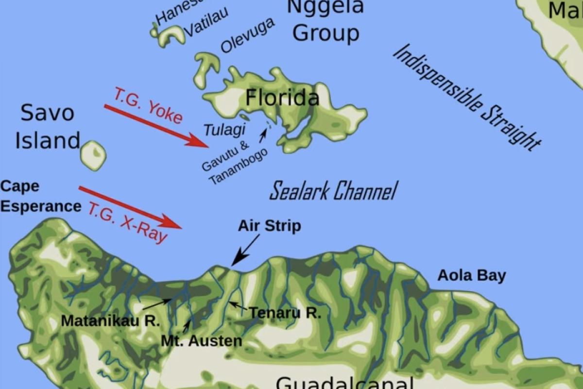 Map Guadalcanal
